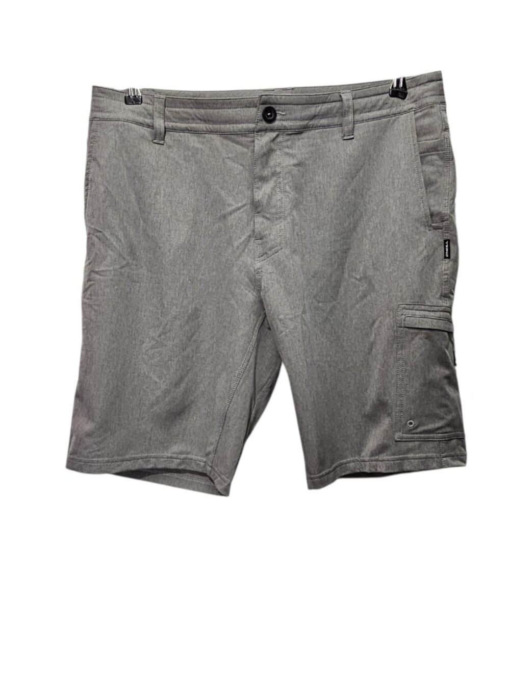 O'Neill Crossover Hybrid New Performance Stretch Zipper Active Shorts Gray 34